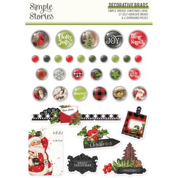 Simple Stories   Simple Vintage Christmas Lodge  Decorative Brads