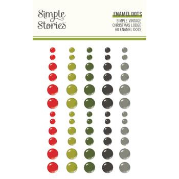 Simple Stories   Simple Vintage Christmas Lodge  Enamel Dots