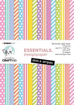Creative Craft Lab - Studio Light - Paper Pad - Dots & Stripes - Papier Pack 