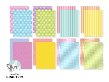 Creative Craft Lab - Studio Light - Paper Pad - Dots & Stripes - Papier Pack 