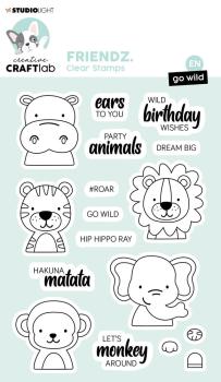 Creative Craft Lab - Studio Light - Clear Stamp - Go Wild Friendz  - Stempel
