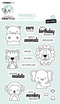 Creative Craft Lab - Studio Light - Clear Stamp - Go Wild Friendz - Stempel