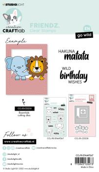 Creative Craft Lab - Studio Light - Clear Stamp - Go Wild Friendz  - Stempel