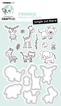 Creative Craft Lab - Studio Light - Clear Stamp & Dies - Jungle Out There Mini - Stanze & Stempel