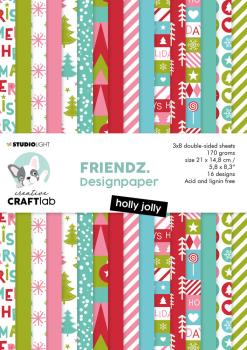 Creative Craft Lab - Studio Light - Paper Pad - Holly Jolly - Papier Pack 