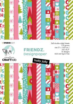 Creative Craft Lab - Studio Light - Paper Pad - Holly Jolly  - Papier Pack 