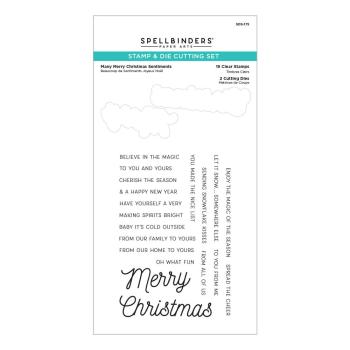 Spellbinders Stempel & Stanzset "Many Merry Christmas Sentiments"