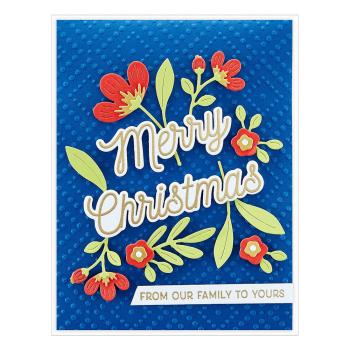 Spellbinders Stempel & Stanzset "Many Merry Christmas Sentiments"