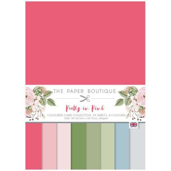 The Paper Boutique - Colour Card Collection  - Pretty in Pink - A4 - Cardstock