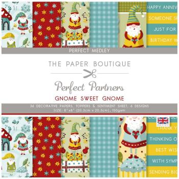 The Paper Boutique - Decorative Paper - Gnome Sweet Gnome - 8x8 Inch - Paper Pad - Designpapier