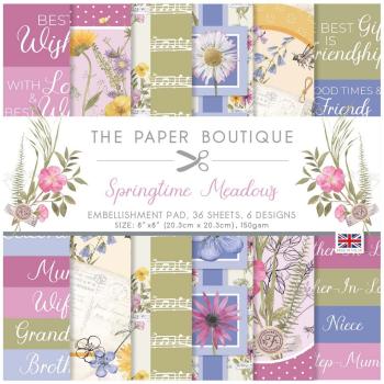 The Paper Boutique - Embellishment Pad - Spring Meadows - 8x8 Inch - Designpapier