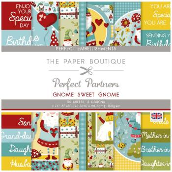 The Paper Boutique - Embellishment Pad - Gnome Sweet Gnome  - 8x8 Inch - Designpapier