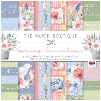 The Paper Boutique - Embellishment Pad - Spring Sensation  - 8x8 Inch - Designpapier