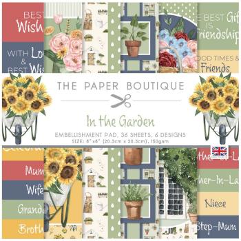 The Paper Boutique - Embellishment Pad - In The Garden - 8x8 Inch - Designpapier