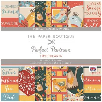 The Paper Boutique - Embellishment Pad - Tweethearts - 8x8 Inch - Designpapier