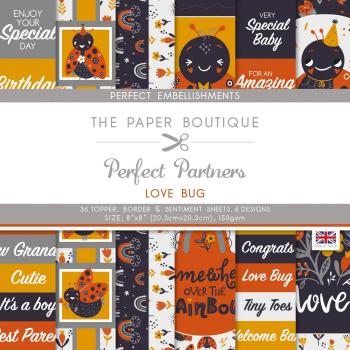 The Paper Boutique - Embellishment Pad -  Love Bug - 8x8 Inch - Designpapier