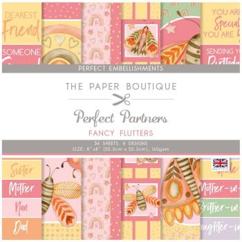 The Paper Boutique - Embellishment Pad - Fancy flutters - 8x8 Inch - Designpapier