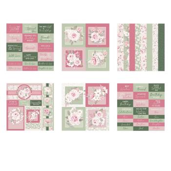 The Paper Boutique - Embellishment Pad - Rosy delights  - 8x8 Inch - Designpapier