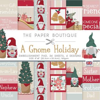 The Paper Boutique - Embellishment Pad - A gnome holiday  - 8x8 Inch - Designpapier
