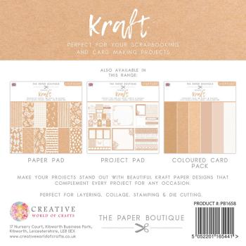 The Paper Boutique - Project Pad -  Everyday shades of Kraft  - 8x8 Inch - Paper Pad - Designpapier