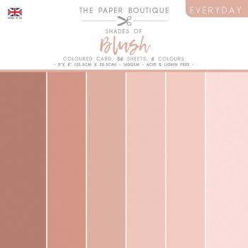 The Paper Boutique - Colour Card -  Everyday shades of Blush  - 8x8 Inch - Cardstock