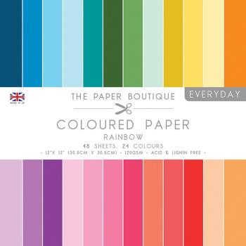 The Paper Boutique - Coloured Paper -  Everyday Rainbow  - 12x12 Inch - Cardstock