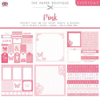The Paper Boutique - Project Pad - Everyday shades of pink - 8x8 Inch - Paper Pad - Designpapier