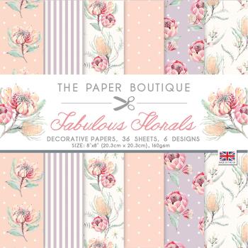 The Paper Boutique - Decorative Paper - Fabulous florals - 8x8 Inch - Paper Pad - Designpapier
