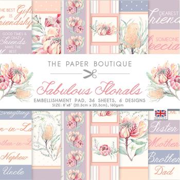 The Paper Boutique - Embellishment Pad - Fabulous florals - 8x8 Inch - Designpapier