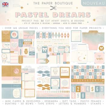 The Paper Boutique - Project Pad - Pastel dreams - 8x8 Inch - Paper Pad - Designpapier