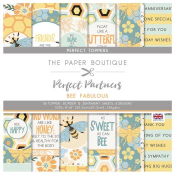 The Paper Boutique - Perfect Partners Toppers - bee fabulous - 8x8 Inch - Designpapier