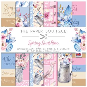 The Paper Boutique - Embellishment Pad - Spring sunshine - 8x8 Inch - Designpapier