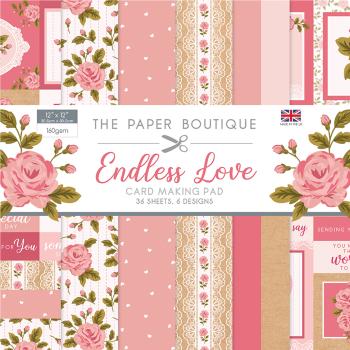 The Paper Boutique - Card-Making Pad -  Endless love  - 12x12 Inch - Paper Pad - Designpapier