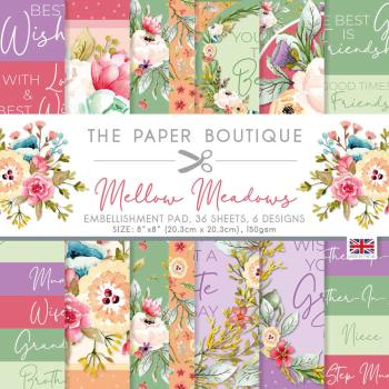 The Paper Boutique - Embellishment Pad - Mellow Meadows - 8x8 Inch - Designpapier