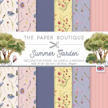 The Paper Boutique - Decorative Paper - Summer Garden - 8x8 Inch - Paper Pad - Designpapier