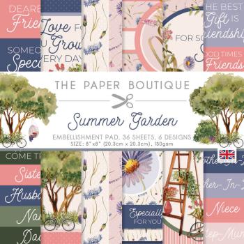 The Paper Boutique - Embellishment Pad - Summer Garden - 8x8 Inch - Designpapier