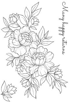 Woodware - Clear Stamps - Many Happy Returns - Stempel 
