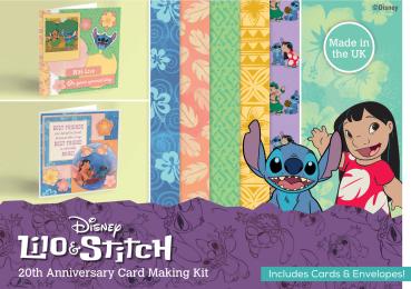 Creative Expressions - Card Making Kit 8x8 Inch - Lilo & Stitch 20th Anniversary 