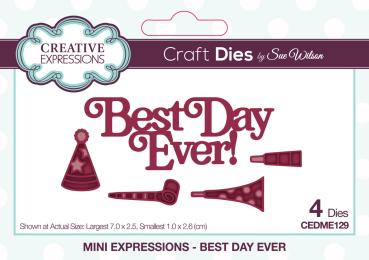 Creative Expressions - Craft Dies - Best Day Ever - Stanze