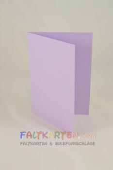 Doppelkarte - Faltkarte 240g/m² DIN B6 in lavendel