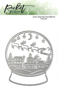 Picket Fence Studios - Dies - "Santa's Sleigh Ride Snow Globe " - Stanze (PFSD-254)