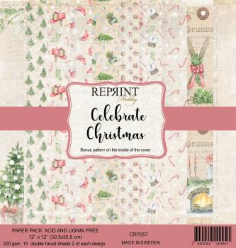 Reprint Celebrate Christmas 12x12 Inch Paper Pack 