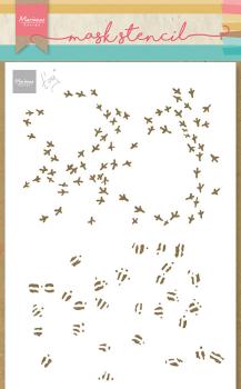 Marianne Design - Stencil - Bird & Deer Prints  - Schablone 