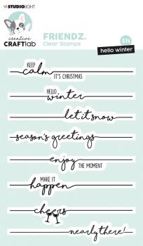 Creative Craft Lab - Studio Light - Clear Stamp - Hello Winter - Stempel