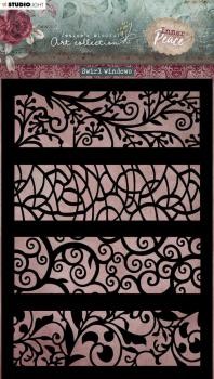 Studio Light - Stencil -  Swirl Windows - Schablone 