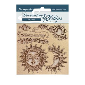 Stamperia " Cosmos Infinity Immensity" Decorative Chips - Holzmotive