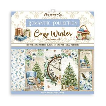 Stamperia "Romantic Cozy Winter" 6x6" Paper Pack - Cardstock