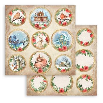 Stamperia "Romantic Home for the Holidays" 6x6" Paper Pack - Cardstock