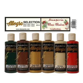 Stamperia Allegro Paint Kit  " Classic Christmas" 6x60 ml - Acrylfarbe