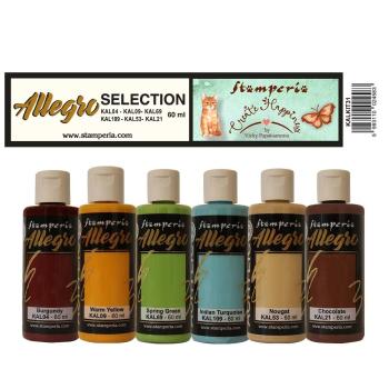 Stamperia Allegro Paint Kit  " Create Happiness 2" 6x60 ml - Acrylfarbe
